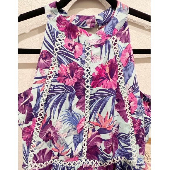 SUNDAY MI AMOR Open Back Floral Mini Dress - Picture 3 of 8